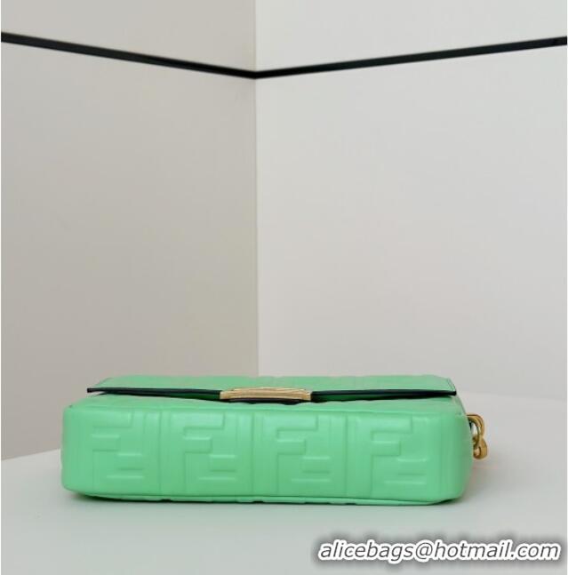 Promotional Fendi Baguette Medium Nappa Leather Bag 0135M Light Green 2025