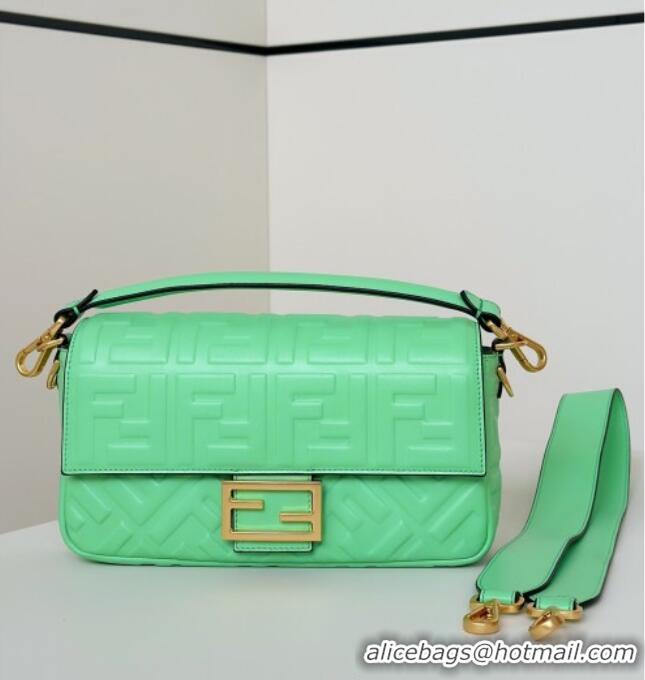 Promotional Fendi Baguette Medium Nappa Leather Bag 0135M Light Green 2025