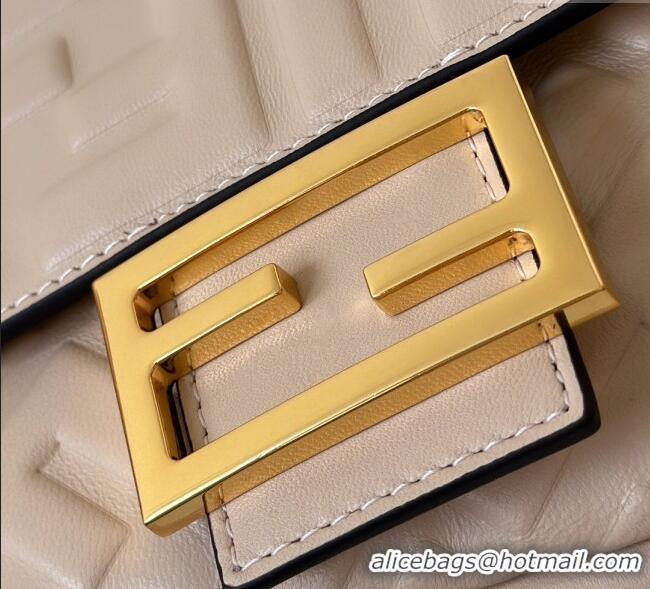Big Discount Fendi Baguette Medium Nappa Leather Bag 0135M Nude Pink 2025