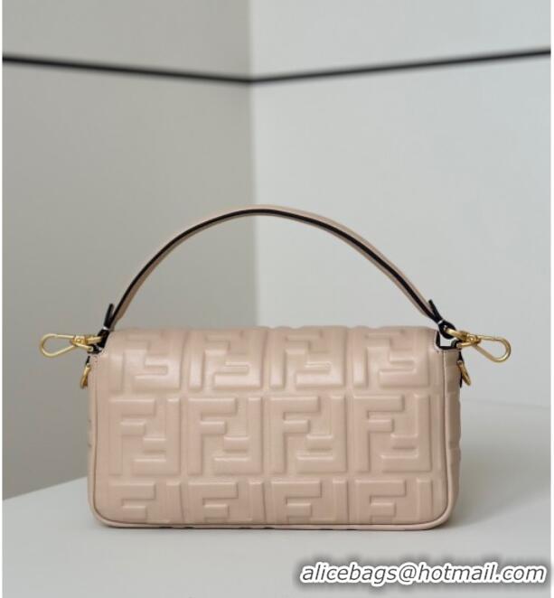Big Discount Fendi Baguette Medium Nappa Leather Bag 0135M Nude Pink 2025