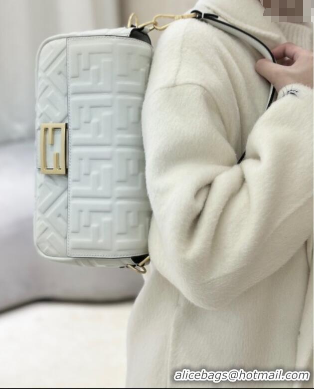 New Design Fendi Baguette Medium Nappa Leather Bag 0135M White 2025