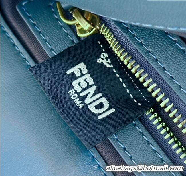 Buy Cheap Fendi Baguette Medium Nappa Leather Bag 0135M Denim Blue 2025