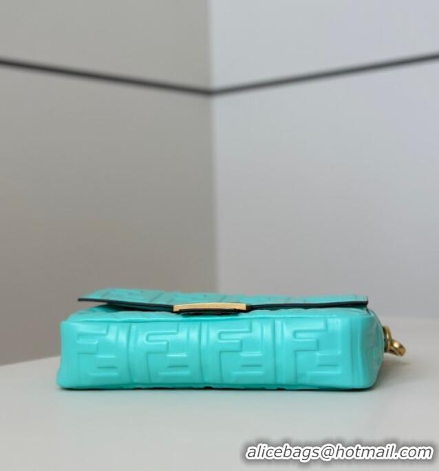 Unique Grade Fendi Baguette Medium Nappa Leather Bag 0135M Bright Blue 2025