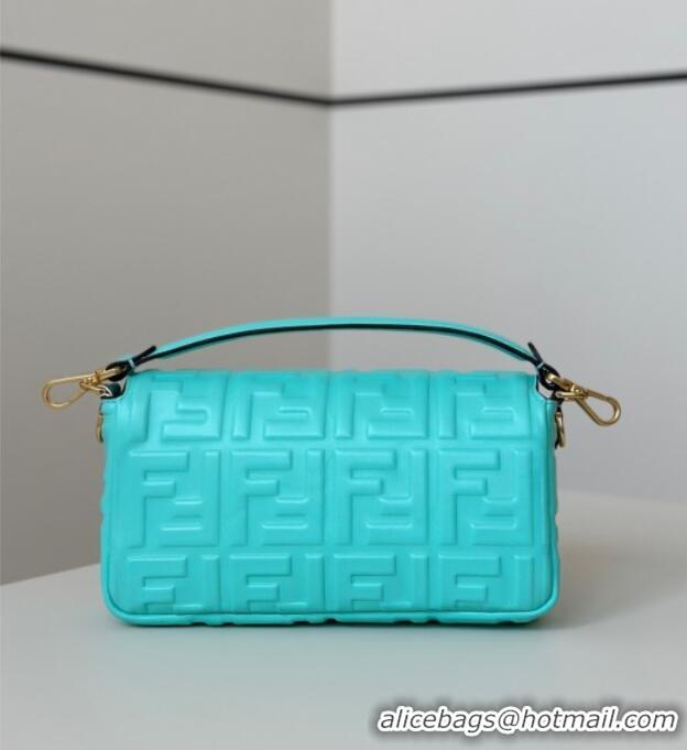 Unique Grade Fendi Baguette Medium Nappa Leather Bag 0135M Bright Blue 2025