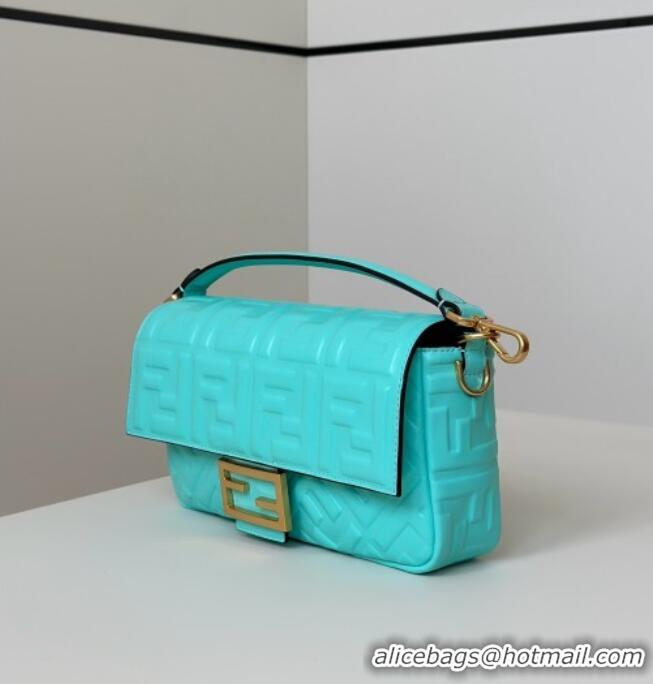 Unique Grade Fendi Baguette Medium Nappa Leather Bag 0135M Bright Blue 2025