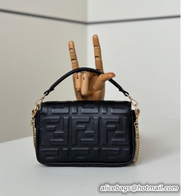 Trendy Design Fendi Baguette Mini Nappa Leather Bag 0135S Black 2025