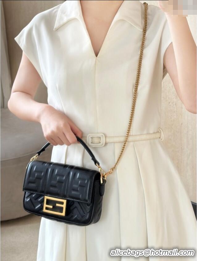 Trendy Design Fendi Baguette Mini Nappa Leather Bag 0135S Black 2025