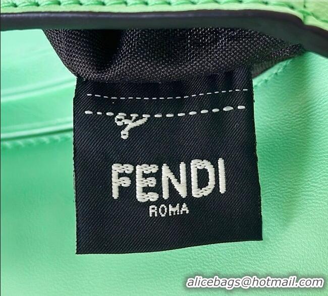 Inexpensive Fendi Baguette Mini Nappa Leather Bag 0135S Light Green 2025