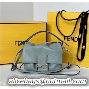 Super Quality Fendi Mamma Baguette Small Bag in Nappa Leather 8677S Light Grey 2025