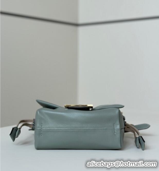 Super Quality Fendi Mamma Baguette Small Bag in Nappa Leather 8677S Light Grey 2025