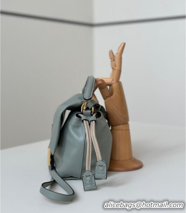 Super Quality Fendi Mamma Baguette Small Bag in Nappa Leather 8677S Light Grey 2025