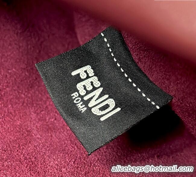 Best Quality Fendi Mamma Baguette Small Bag in Nappa Leather 8677S Dark Burgundy 2025