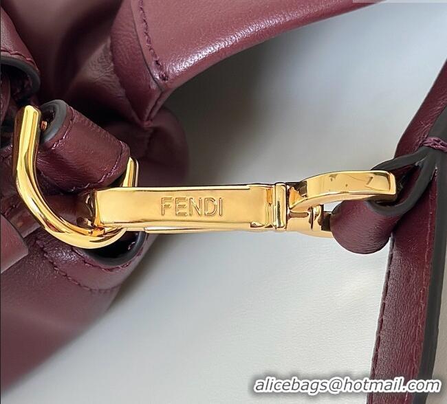 Famous Brand Fendi Mamma Baguette Large Bag in Nappa Leather 8677L Dark Burgundy 2025