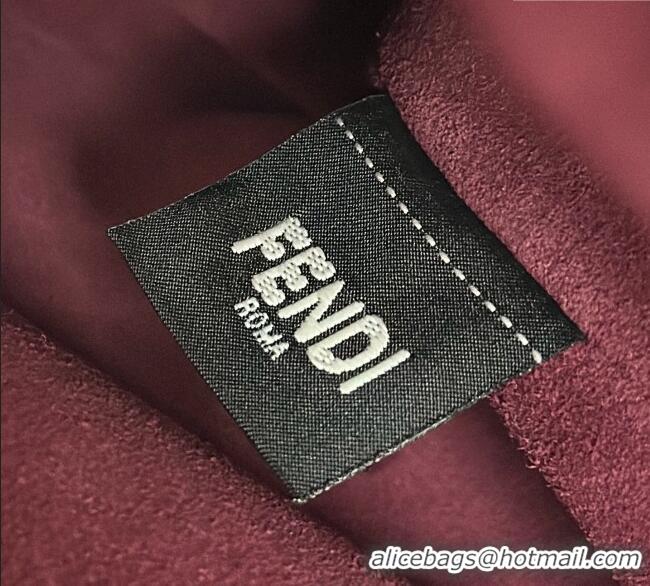 Famous Brand Fendi Mamma Baguette Large Bag in Nappa Leather 8677L Dark Burgundy 2025