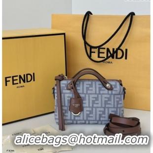Luxury Cheap Fendi By The Way Soft Mini Bag in Blue denim-effect FF jacquard 8665S 2025