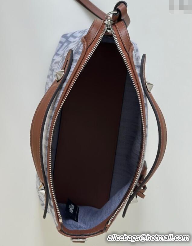 New Fashion Fendi By The Way Selleria Medium Bag in Blue denim-effect FF jacquard 8665M 2025