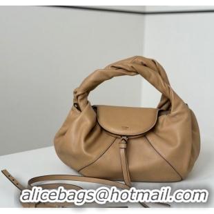 New Cheap Fendi Spy Small Bag in Leather 80888S Beige 2025