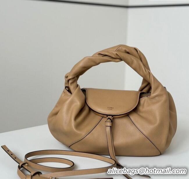 New Cheap Fendi Spy Small Bag in Leather 80888S Beige 2025