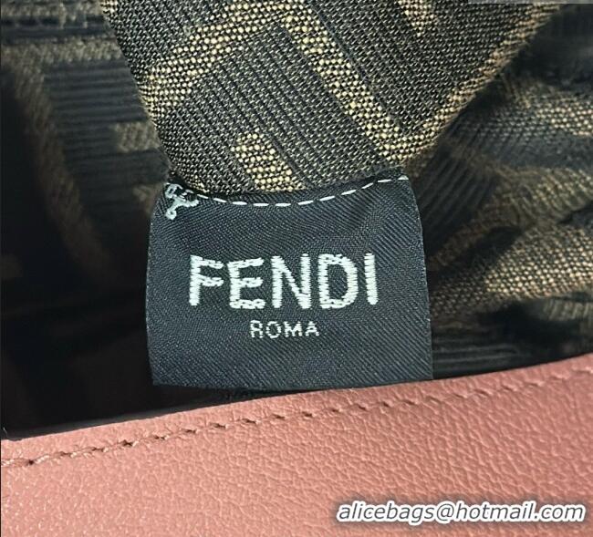 Top Grade Fendi Spy Small Bag in Leather 80888S Dusty Pink 2025
