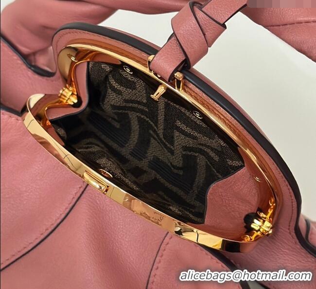 Top Grade Fendi Spy Small Bag in Leather 80888S Dusty Pink 2025