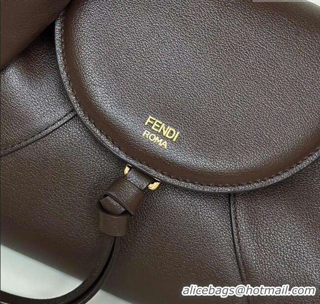 Best Price Fendi Spy Small Bag in Leather 80888S Dark Brown 2025