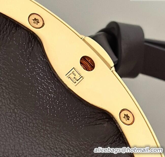 Best Price Fendi Spy Small Bag in Leather 80888S Dark Brown 2025