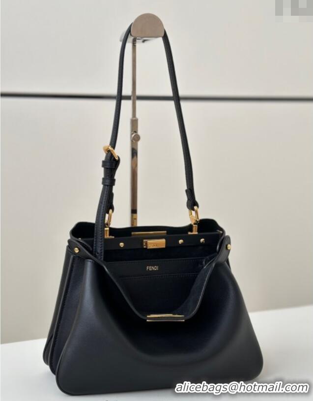 Grade Design Fendi Peekaboo Soft Small Bag in Leather 80175 Black 2025