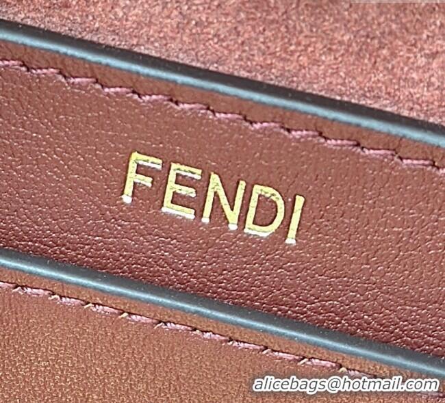 Best Product Fendi Peekaboo Soft Small Bag in Leather 80175 Dark Burgundy 2025