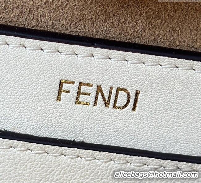 Good Taste Fendi Peekaboo Soft Small Bag in Leather 80175 White 2025
