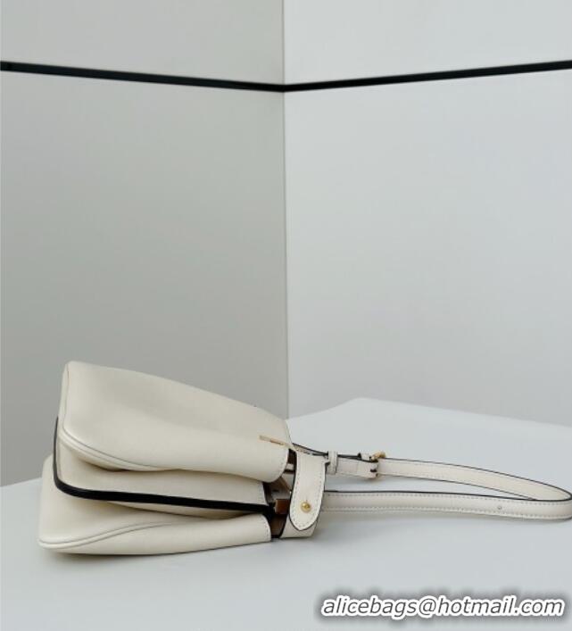 Good Taste Fendi Peekaboo Soft Small Bag in Leather 80175 White 2025