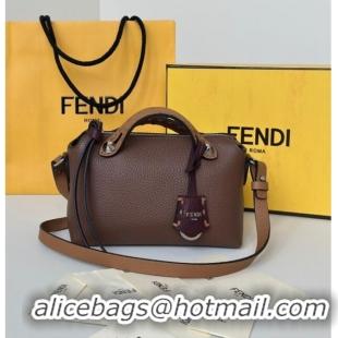Shop Discount Fendi By The Way Selleria Mini Bag in Grianed Calfskin with Topstitches 8668S Dark Brown 2025