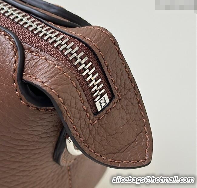 Shop Discount Fendi By The Way Selleria Mini Bag in Grianed Calfskin with Topstitches 8668S Dark Brown 2025