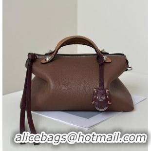 Good Product Fendi By The Way Selleria Medium Bag in Grianed Calfskin with Topstitches 8668M Dark Brown 2025