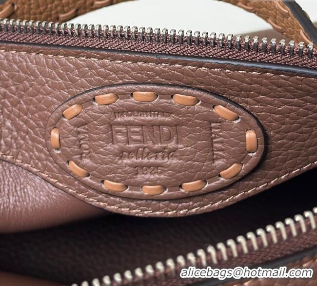 Good Product Fendi By The Way Selleria Medium Bag in Grianed Calfskin with Topstitches 8668M Dark Brown 2025