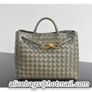 Grade Design Bottega Veneta Medium Andiamo Top Handle Bag in Intrecciato Leather 743572 Cypress Green 2025