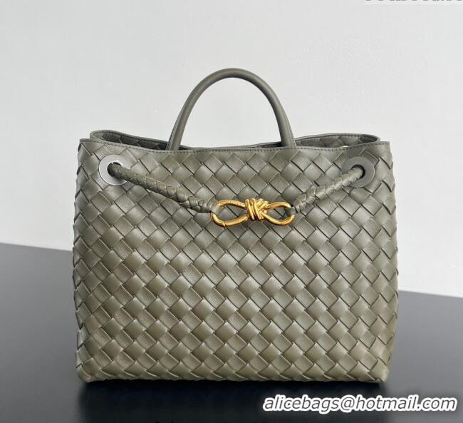 Grade Design Bottega Veneta Medium Andiamo Top Handle Bag in Intrecciato Leather 743572 Cypress Green 2025