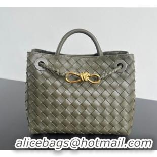 Discount Bottega Veneta Small Andiamo Top Handle Bag in Intrecciato Leather 743568 Cypress Green 2025