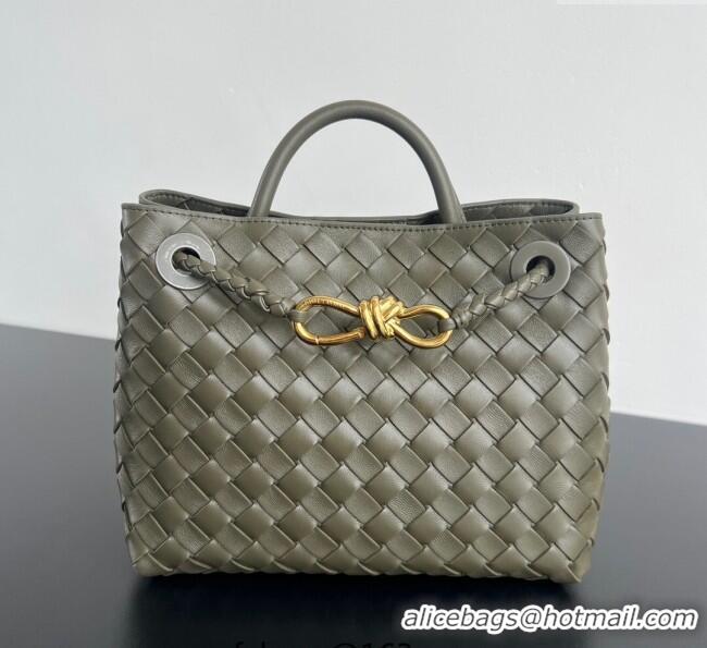 Discount Bottega Veneta Small Andiamo Top Handle Bag in Intrecciato Leather 743568 Cypress Green 2025
