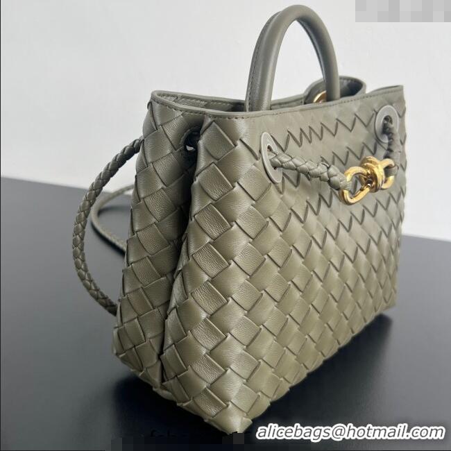 Discount Bottega Veneta Small Andiamo Top Handle Bag in Intrecciato Leather 743568 Cypress Green 2025