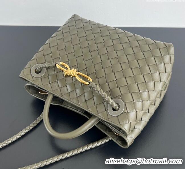 Discount Bottega Veneta Small Andiamo Top Handle Bag in Intrecciato Leather 743568 Cypress Green 2025