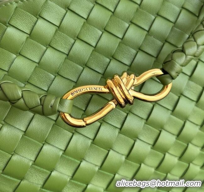 New Style Bottega Veneta Medium Andiamo Top Handle Bag in Intrecciato Leather 743572 Matcha Green 2025