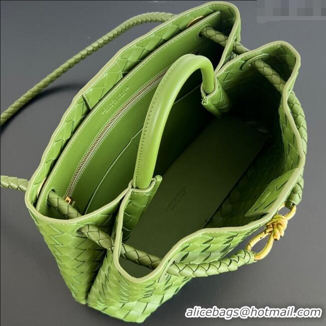 New Style Bottega Veneta Medium Andiamo Top Handle Bag in Intrecciato Leather 743572 Matcha Green 2025
