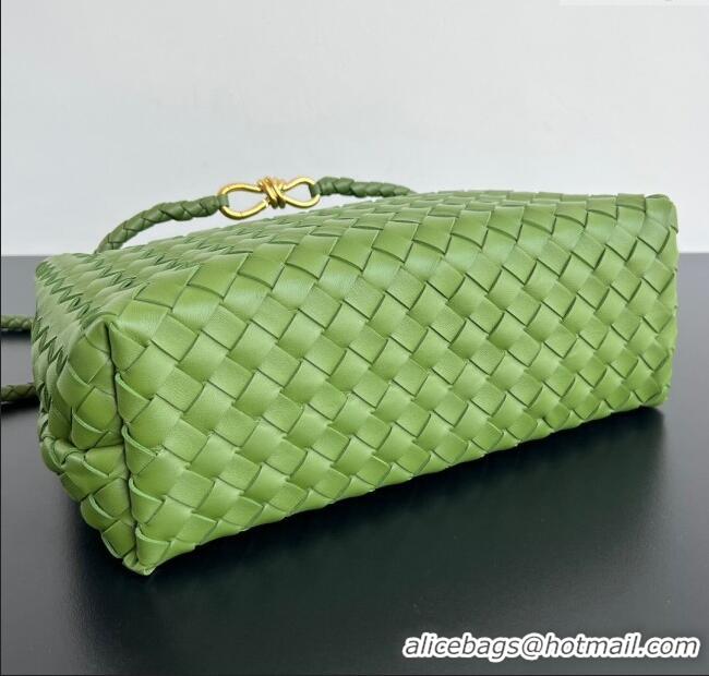 New Style Bottega Veneta Medium Andiamo Top Handle Bag in Intrecciato Leather 743572 Matcha Green 2025