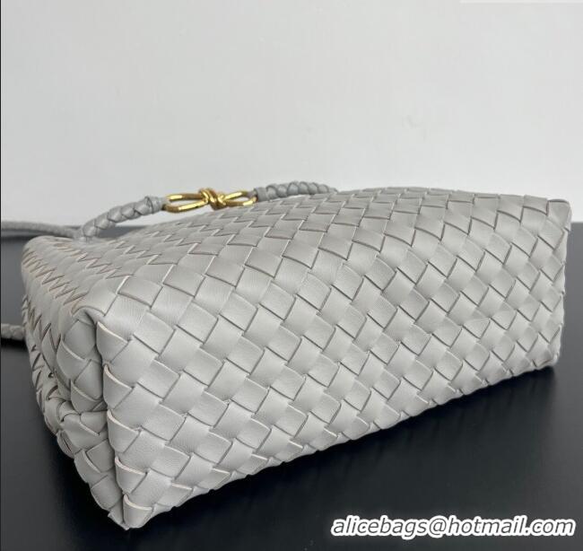 Promotional Bottega Veneta Medium Andiamo Top Handle Bag in Intrecciato Leather 743572 Sterling Grey 2025