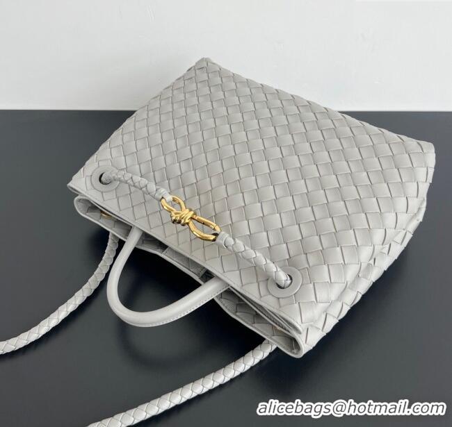 Promotional Bottega Veneta Medium Andiamo Top Handle Bag in Intrecciato Leather 743572 Sterling Grey 2025