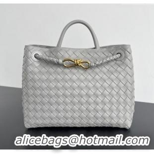 Good Quality Bottega Veneta Medium Andiamo Top Handle Bag in Intrecciato Leather 743572 Cameo Pink 2025