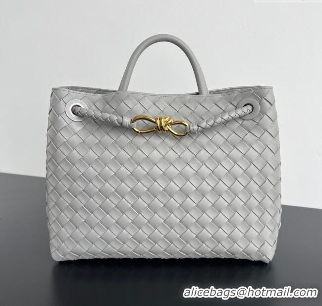Good Quality Bottega Veneta Medium Andiamo Top Handle Bag in Intrecciato Leather 743572 Cameo Pink 2025