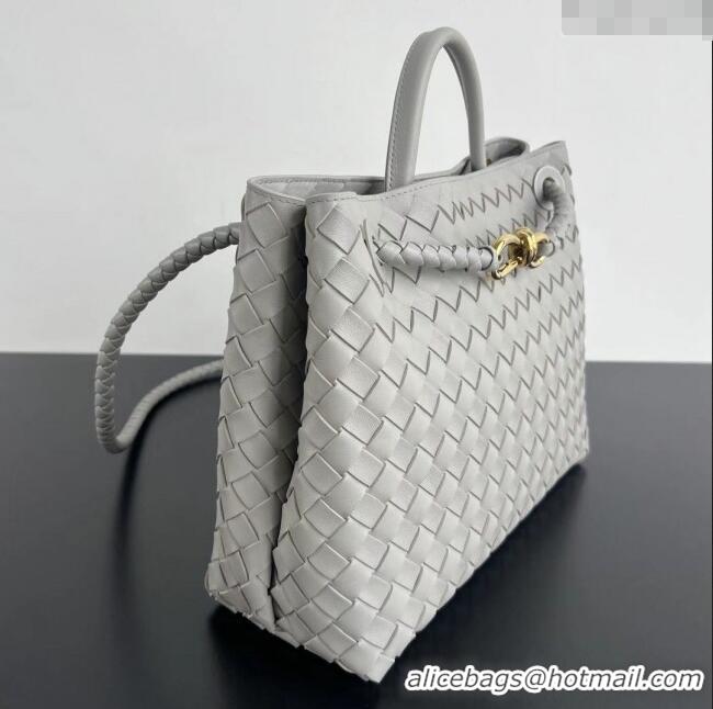 Good Quality Bottega Veneta Medium Andiamo Top Handle Bag in Intrecciato Leather 743572 Cameo Pink 2025
