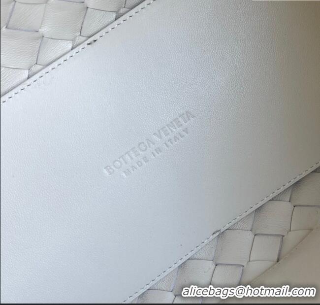 New Design Bottega Veneta Medium Andiamo Top Handle Bag in Intrecciato Leather 743572 Sea Salt 2025