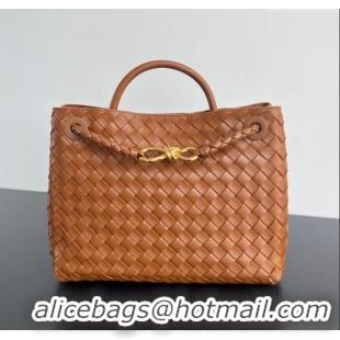 Buy Cheap Bottega Veneta Medium Andiamo Top Handle Bag in Intrecciato Leather 743572 Chestnut Brown 2025